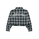 AML CROPPED SHIRT // NAVY PLAID